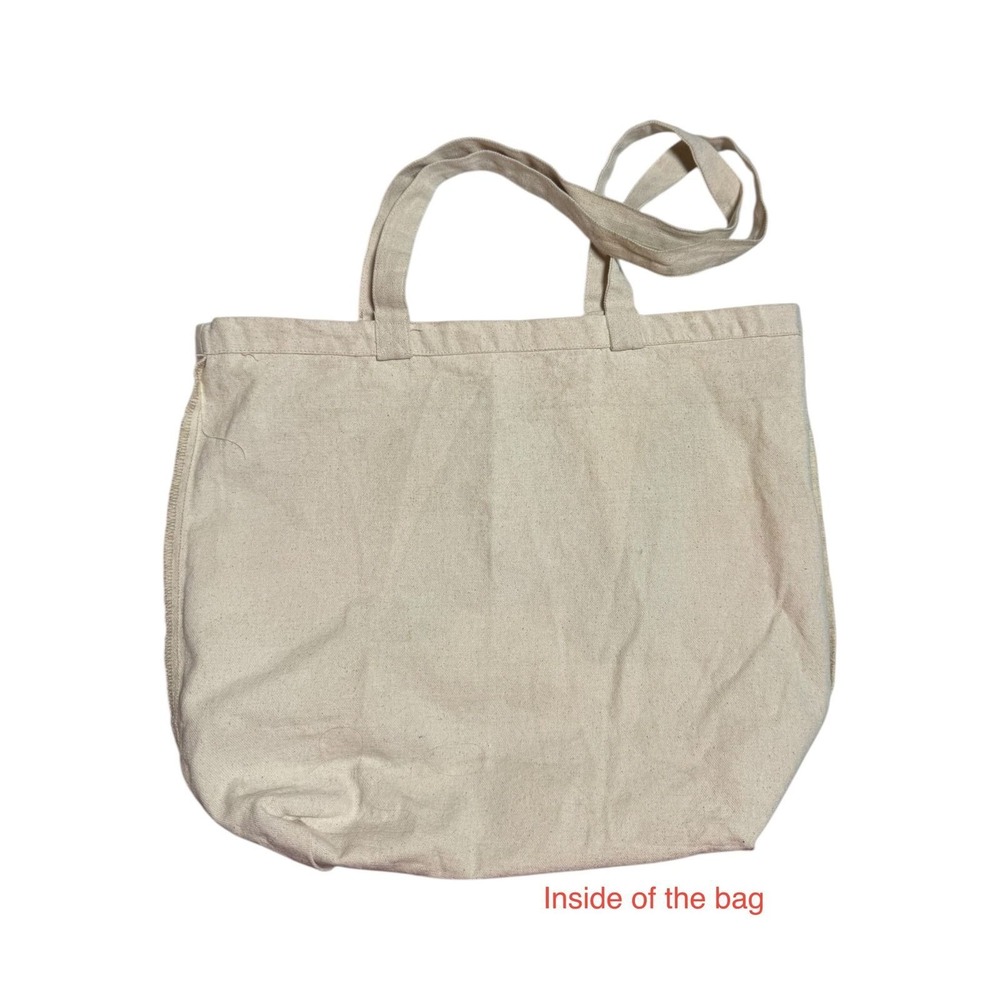 Aviator Nation Venice CA Canvas Logo Tote Bag Cream Rainbow Stripe Large (A) - Picture 10 of 11